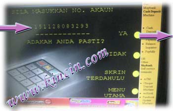 Deposit tunai mesin Cara Tulis